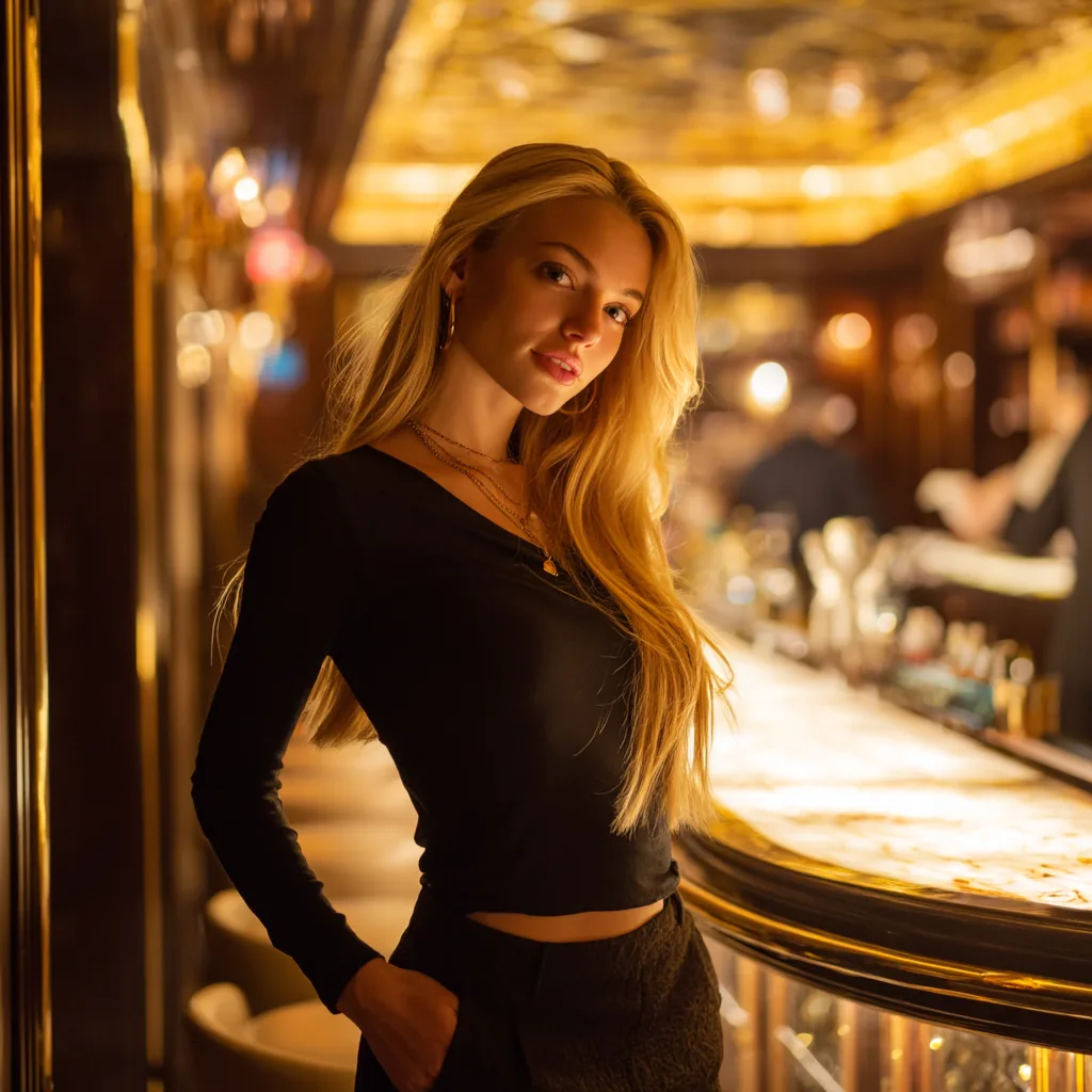 GenesisPorn AI companion lounging in a luxury suite